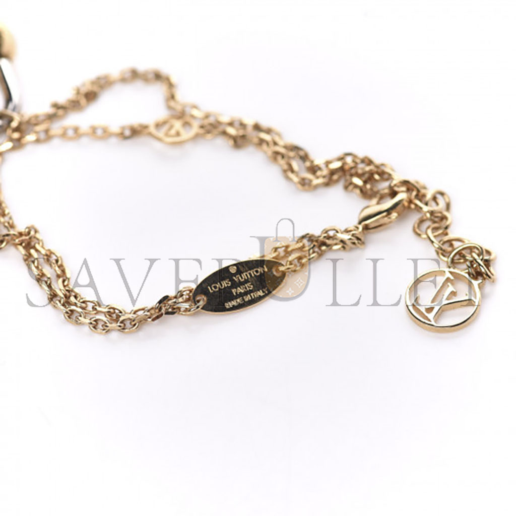 l**is V*t*n lv crazy in lock bracelet gold silver m1583a